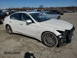 2019 Infiniti Q50 Luxe с VIN JN1EV7AR9KM554858, выставлен на аукционе Copart как лот 45847665 с пробегом 88 669 миль миль и Списание • Salvage title. История ставок и продаж доступна на DreamBid. Изображение 4.