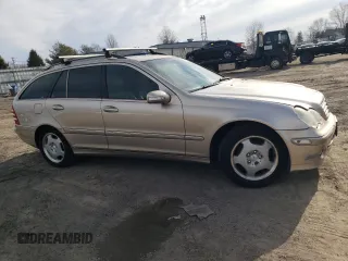 2005 Mercedes-Benz C 240 with VIN WDBRH81J65F655157, listed as a Copart auction lot 45287645 with 185,278 mi miles and Salvage title. Bid and sale history available at DreamBid. Image 4.