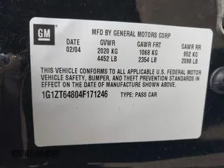 2004 Chevrolet Malibu Maxx LS with VIN 1G1ZT64804F171246, listed as a IAAI auction lot 41350815 with 57,441 mi miles. Bid and sale history available at carsss.com. Image 9.