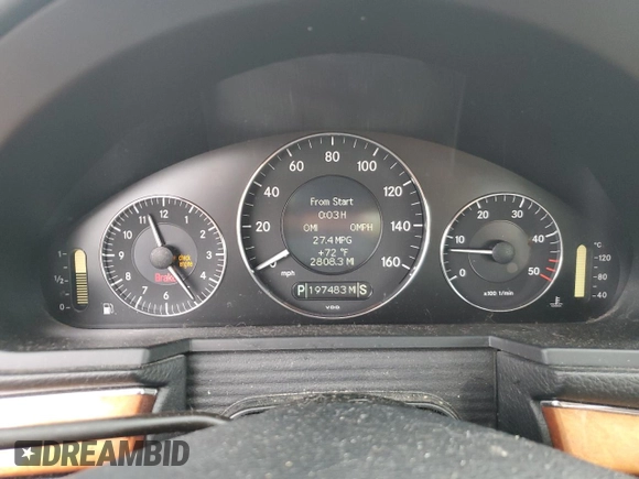 2008 Mercedes-Benz E 320 with VIN WDBUF22X38B236890, listed as a Copart auction lot 78665374 with 197,483 mi miles and Salvage title. Bid and sale history available at DreamBid. Image 9.