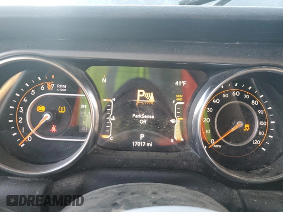 2022 Jeep Gladiator Sport S with VIN 1C6HJTAG3NL108851, listed as a Copart auction lot 38134614 with 17,017 mi miles and Salvage title. Bid and sale history available at DreamBid. Image 9.
