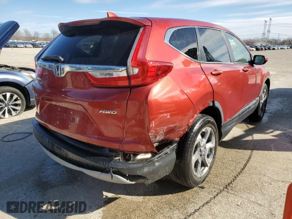 2017 Honda CR-V EX with VIN 5J6RW2H52HL031935, listed as a Copart auction lot 50376325 with 84,605 mi miles and Salvage Title. Bid and sale history available at carsss.com. Image 3.