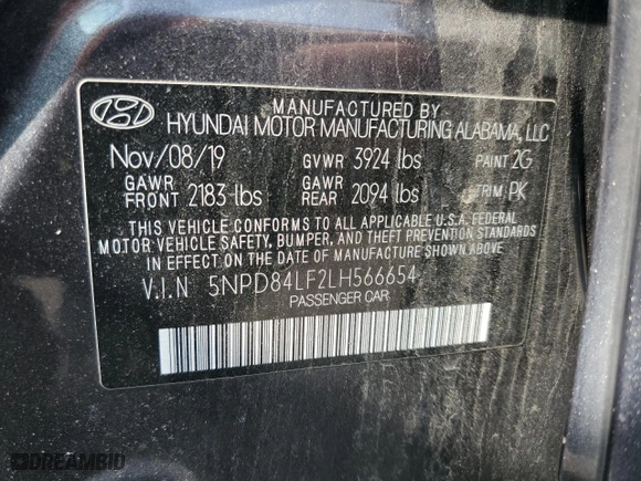 2020 Hyundai Elantra SEL with VIN 5NPD84LF2LH566654, listed as a Copart auction lot 53150195 with 113,031 mi miles and Clean Title. Bid and sale history available at carsss.com. Image 12.