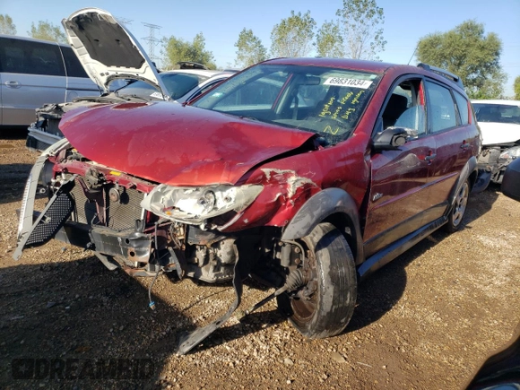 2006 Pontiac Vibe with VIN 5Y2SL658X6Z445819, listed as a Copart auction lot 69831034 with 0 mi miles and Salvage Title. Bid and sale history available at carsss.com. Image 1.