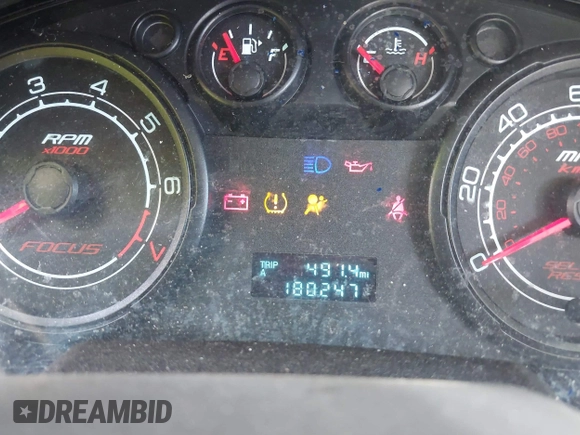 2008 Ford Focus SE with VIN 1FAHP35N68W198442, listed as a IAAI auction lot 39509774 with 180,247 mi miles. Bid and sale history available at carsss.com. Image 7.