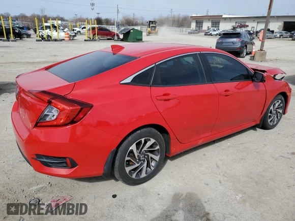 2018 Honda Civic EX with VIN 2HGFC2F78JH523816, listed as a Copart auction lot 49461835 with 158,061 mi miles and Salvage Title. Bid and sale history available at DreamBid. Image 3.