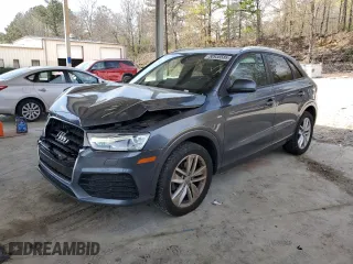 2018 Audi Q3 Premium with VIN WA1BCCFS6JR009805, listed as a Copart auction lot 50938585 with 55,524 mi miles and Salvage Title. Bid and sale history available at carsss.com. Image 1.