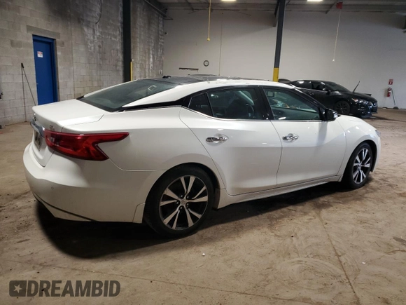 2017 Nissan Maxima S with VIN 1N4AA6AP7HC371446, listed as a Copart auction lot 54222095 with 82,760 mi miles and Salvage Title. Bid and sale history available at DreamBid. Image 3.