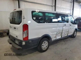 2019 Ford Transit Passenger XL with VIN 1FBZX2ZM9KKA06377, listed as a Copart auction lot 43144675 with 105,313 mi miles and Salvage Title. Bid and sale history available at DreamBid. Image 3.