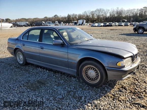 2001 BMW 7 Series 740iA with VIN WBAGG83411DN85508, listed as a Copart auction lot 42105654 with 167,797 mi miles and Non Repairable. Bid and sale history available at carsss.com. Image 4.