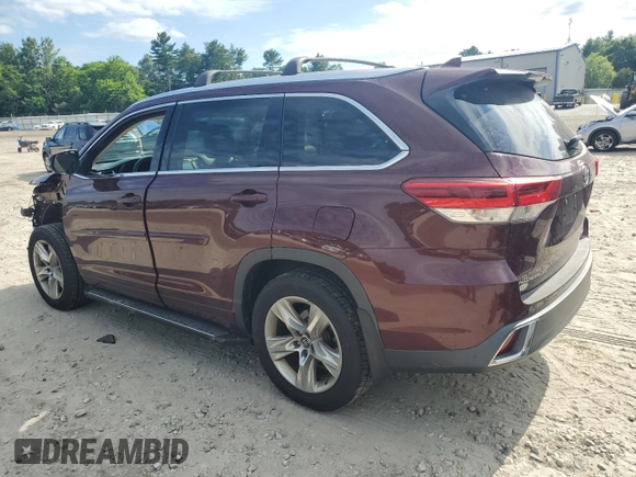2018 Toyota Highlander Limited with VIN 5TDDZRFH1JS908660, listed as a Copart auction lot 62480335 with 77,490 mi miles and Salvage title. Bid and sale history available at DreamBid. Image 2.