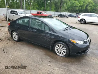 2012 Honda Civic EX-L with VIN 19XFB2F90CE071460, listed as a Copart auction lot 53253075 with 137,897 mi miles and Salvage Title. Bid and sale history available at DreamBid. Image 4.