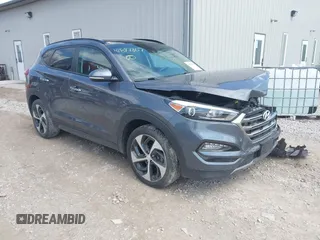 2016 Hyundai Tucson Eco with VIN KM8J3CA2XGU103017, listed as a IAAI auction lot 41897807 with 95,722 mi miles. Bid and sale history available at carsss.com. Image 1.