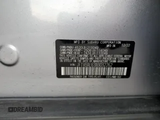 2022 Subaru WRX Limited with VIN JF1VBAL63N9032262, listed as a Copart auction lot 41683385 with 19,844 mi miles and Salvage Title. Bid and sale history available at DreamBid. Image 13.