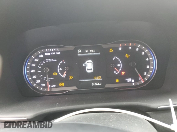 2022 Hyundai Tucson SEL with VIN 5NMJBCAE0NH070468, listed as a Copart auction lot 48060865 with 51,844 mi miles and Salvage Title. Bid and sale history available at carsss.com. Image 9.