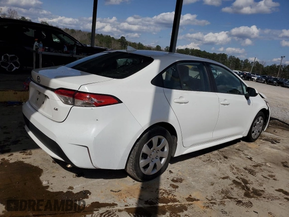 2021 Toyota Corolla LE with VIN 5YFEPMAE1MP181172, listed as a Copart auction lot 48873335 with 98,284 mi miles and Clean Title. Bid and sale history available at carsss.com. Image 3.