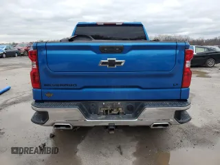2022 Chevrolet Silverado 1500 LT with VIN 3GCUDDEDXNG595743, listed as a Copart auction lot 84348264 with Not Provided miles and Salvage Title. Bid and sale history available at DreamBid. Image 6.