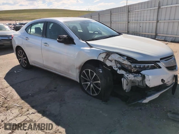 2015 Acura TLX V6 Tech with VIN 19UUB2F51FA008283, listed as a Copart auction lot 53394615 with 91,666 mi miles and Salvage Title. Bid and sale history available at carsss.com. Image 10.