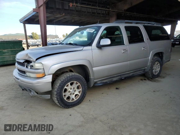 2005 Chevrolet Suburban Z71 with VIN 3GNFK16Z25G113295, listed as a Copart auction lot 47985685 with 0 mi miles and Salvage Title. Bid and sale history available at carsss.com. Image 1.