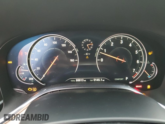 2016 BMW 7 Series 740i with VIN WBA7E2C50GG546752, listed as a Copart auction lot 37513414 with 88,813 mi miles. Bid and sale history available at carsss.com. Image 9.