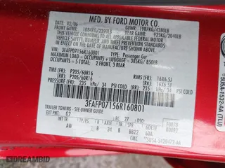 2006 Ford Fusion SE with VIN 3FAFP07156R160801, listed as a IAAI auction lot 41706931 with 220,104 mi miles. Bid and sale history available at carsss.com. Image 9.
