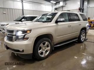 2015 Chevrolet Tahoe LTZ z VIN 1GNSKCKC4FR646732, wystawiony jako Copart lot #47632965 z przebiegiem 129 434 mil mil oraz Czysty tytuł • Clean title. Historia ofert i sprzedaży dostępna na DreamBid. Obrazek 1.