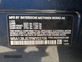 2023 BMW 5 Series 530i xDrive с VIN WBA13BJ07PWY03706, выставлен на аукционе Copart как лот 53126245 с пробегом 20 173 миль миль и Списание • Salvage title. История ставок и продаж доступна на DreamBid. Изображение 12.