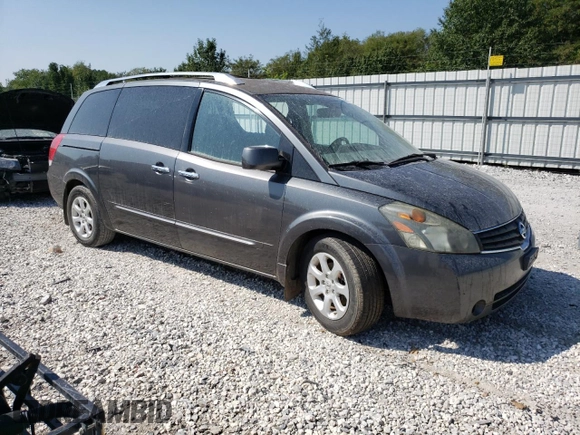 2008 Nissan Quest with VIN 5N1BV28U88N104890, listed as a Copart auction lot 74209344 with 250,748 mi miles and Salvage Title. Bid and sale history available at carsss.com. Image 4.