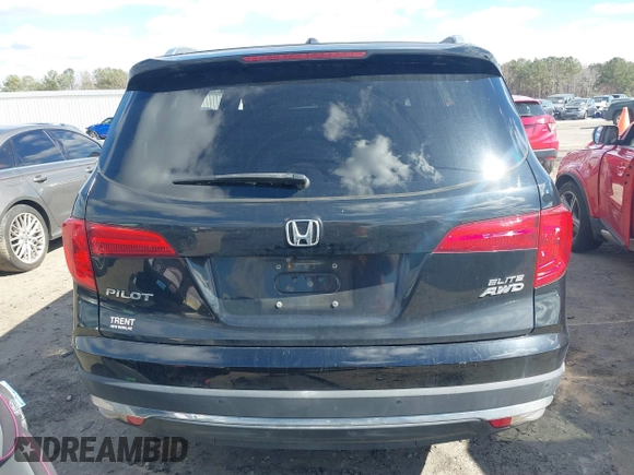 2016 Honda Pilot Elite with VIN 5FNYF6H0XGB127133, listed as a IAAI auction lot 41723875 with Not Provided miles. Bid and sale history available at carsss.com. Image 16.