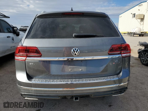 2019 Volkswagen Atlas SEL R-Line with VIN 1V2RR2CA9KC550679, listed as a Copart auction lot 50596155 with 85,482 mi miles and Salvage title. Bid and sale history available at DreamBid. Image 6.
