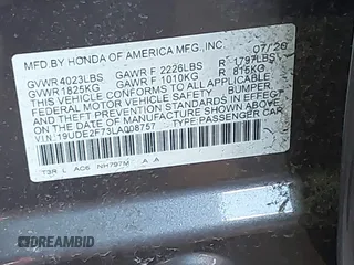 2020 Acura ILX Premium с VIN 19UDE2F73LA008757, выставлен на аукционе IAAI как лот 41880275 с пробегом 49 773 миль миль и . История ставок и продаж доступна на DreamBid. Изображение 9.