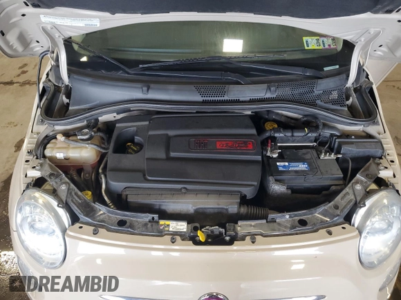 2012 FIAT 500 Lounge with VIN 3C3CFFER4CT382843, listed as a Copart auction lot 63060105 with 94,660 mi miles and Salvage title. Bid and sale history available at DreamBid. Image 11.