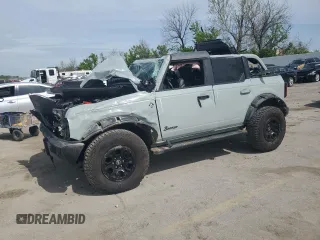 2023 Ford Bronco z VIN 1FMEE5DP1PLB38727, wystawiony jako Copart lot #53674495 z przebiegiem Nie podano mil oraz Szkoda całkowita • Salvage title. Historia ofert i sprzedaży dostępna na DreamBid. Obrazek 1.