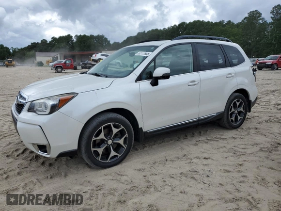2015 Subaru Forester XT Touring with VIN JF2SJGUCXFH820469, listed as a Copart auction lot 62777665 with 90,389 mi miles and Salvage title. Bid and sale history available at DreamBid. Image 1.