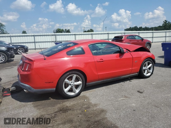 2010 Ford Mustang GT with VIN 1ZVBP8CH7A5119542, listed as a Copart auction lot 64825195 with 45,211 mi miles and Clean title. Bid and sale history available at DreamBid. Image 3.