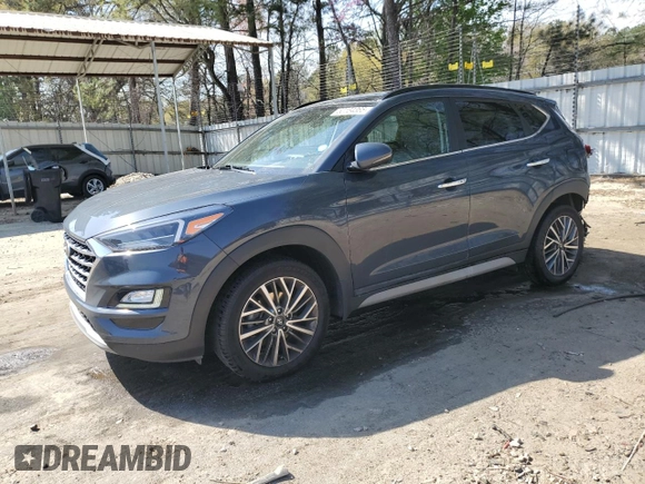 2020 Hyundai Tucson Sport with VIN KM8J33AL3LU237533, listed as a Copart auction lot 50184365 with 81,604 mi miles and Salvage title. Bid and sale history available at DreamBid. Image 1.