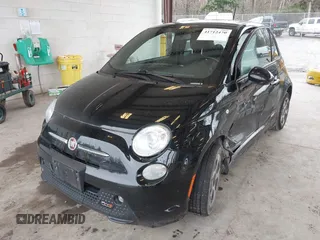 2015 FIAT 500e with VIN 3C3CFFGE3FT590114, listed as a IAAI auction lot 41712470 with 67,337 mi miles. Bid and sale history available at carsss.com. Image 2.