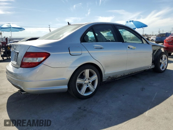 2011 Mercedes-Benz C with VIN WDDGF5EB2BR174774, listed as a Copart auction lot 52709625 with 124,781 mi miles and Salvage Title. Bid and sale history available at carsss.com. Image 3.