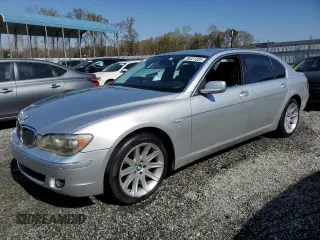 2006 BMW 7 Series 750Li with VIN WBAHN835X6DT59235, listed as a Copart auction lot 50221505 with 172,187 mi miles and Salvage Title. Bid and sale history available at carsss.com. Image 1.