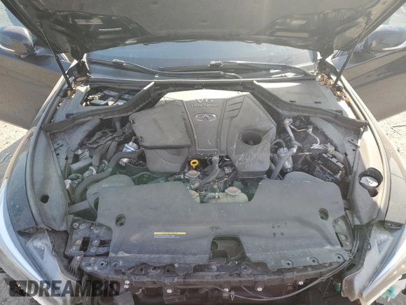 2020 Infiniti Q50 Red Sport 400 with VIN JN1FV7AR9LM660491, listed as a Copart auction lot 48175725 with 39,540 mi miles and Salvage Title. Bid and sale history available at carsss.com. Image 11.