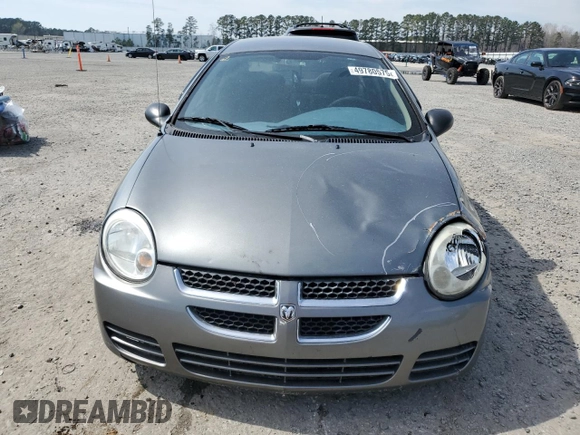 2005 Dodge Neon SXT with VIN 1B3ES56C65D260662, listed as a Copart auction lot 49780575 with 184,036 mi miles and Salvage Title. Bid and sale history available at DreamBid. Image 5.