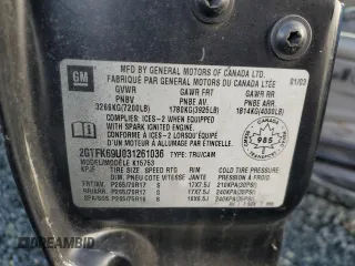 2003 GMC Sierra Denali z VIN 2GTFK69U031261036, wystawiony jako Copart lot #75353324 z przebiegiem 192 762 mil mil oraz Szkody całkowita. Historia ofert i sprzedaży dostępna na DreamBid. Obrazek 13.