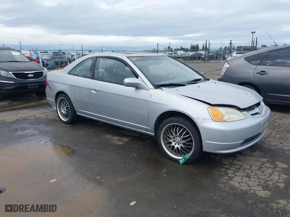2001 Honda Civic EX with VIN 1HGEM229X1L115109, listed as a IAAI auction lot 41496363 with 227,728 mi miles. Bid and sale history available at carsss.com. Image 1.