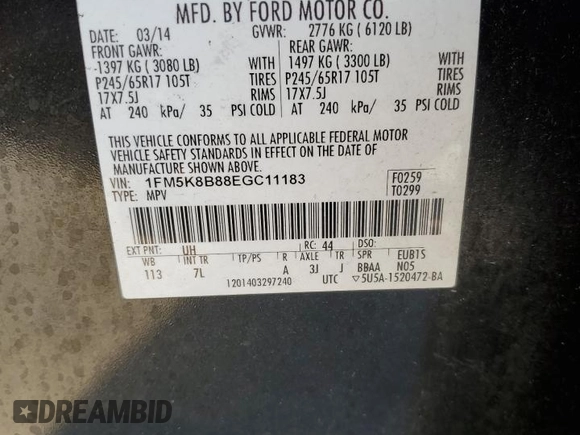 2014 Ford Explorer with VIN 1FM5K8B88EGC11183, listed as a Copart auction lot 78535534 with 214,798 mi miles and Salvage Title. Bid and sale history available at carsss.com. Image 15.