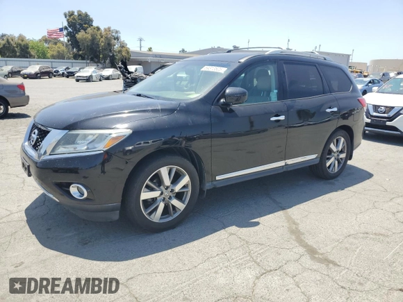 2014 Nissan Pathfinder SL with VIN 5N1AR2MN7EC623452, listed as a Copart auction lot 59313635 with 172,590 mi miles and Salvage title. Bid and sale history available at DreamBid. Image 1.