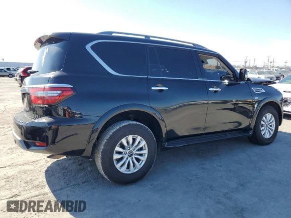 2021 Nissan Armada SV z VIN JN8AY2AD5M9661829, wystawiony jako Copart lot #44217485 z przebiegiem 91 246 mil mil oraz Czysty tytuł • Clean title. Historia ofert i sprzedaży dostępna na DreamBid. Obrazek 3.