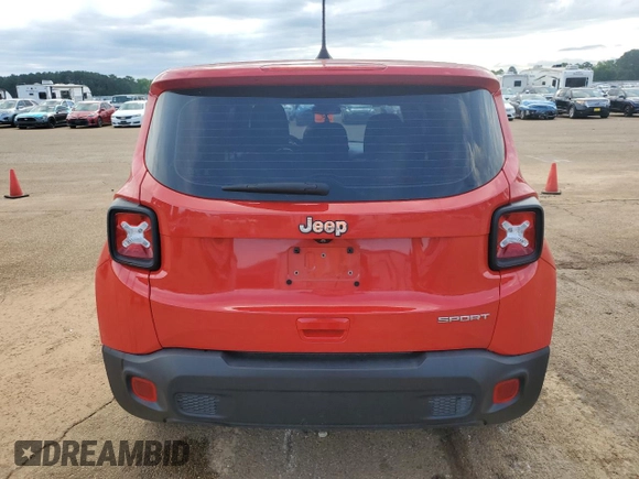 2020 Jeep Renegade Sport with VIN ZACNJAAB3LPL71917, listed as a Copart auction lot 55525795 with 83,118 mi miles and Salvage title. Bid and sale history available at DreamBid. Image 6.