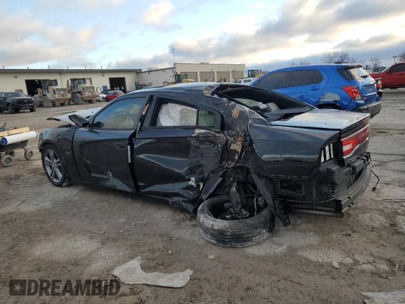 2014 Dodge Charger RT Plus with VIN 2C3CDXDT1EH221709, listed as a Copart auction lot 43380165 with 0 mi miles and Salvage Title. Bid and sale history available at carsss.com. Image 2.