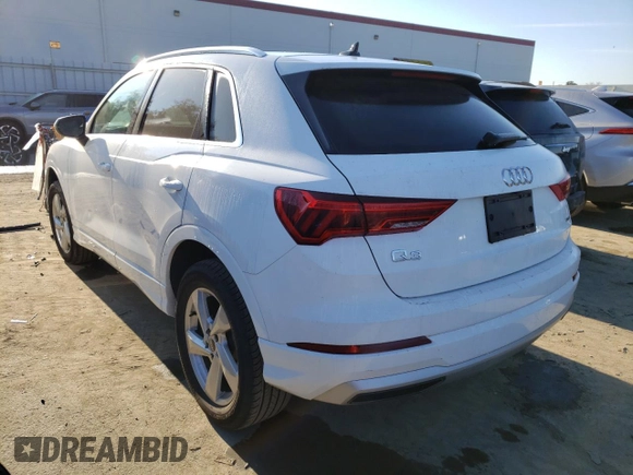 2021 Audi Q3 Premium with VIN WA1AUCF3XM1087993, listed as a Copart auction lot 71384412 with 32,448 mi miles. Bid and sale history available at carsss.com. Image 2.