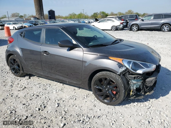 2016 Hyundai Veloster with VIN KMHTC6AD3GU265387, listed as a Copart auction lot 51079305 with 95,953 mi miles and Salvage Title. Bid and sale history available at carsss.com. Image 4.